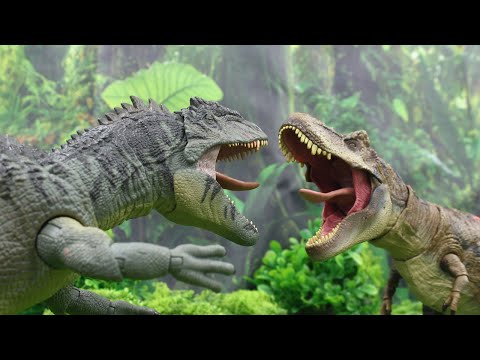 Jurassic World: T-rex vs Giganotosaurus | Hammond Collection Stop motion