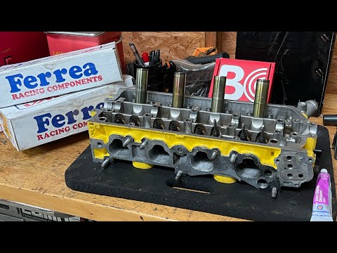 Installing Ferrea Flat Valves And BC Springs In A D16Y8 Head