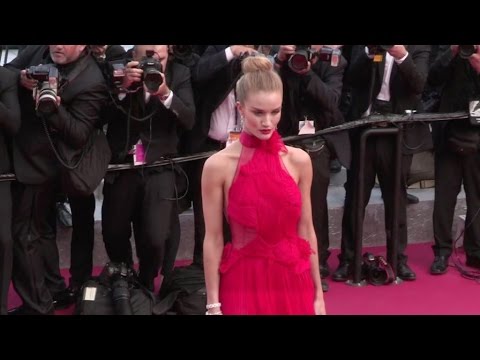 Rosie Huntington Whiteley looks stunning on the red carpet for the Premiere of La Fille Inconnue in