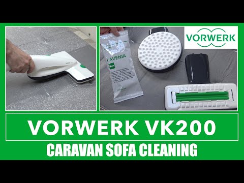 Vorwerk VK200 Vacuum Cleaner - Cleaning Caravan Sofa With Lavenia Snow Powder