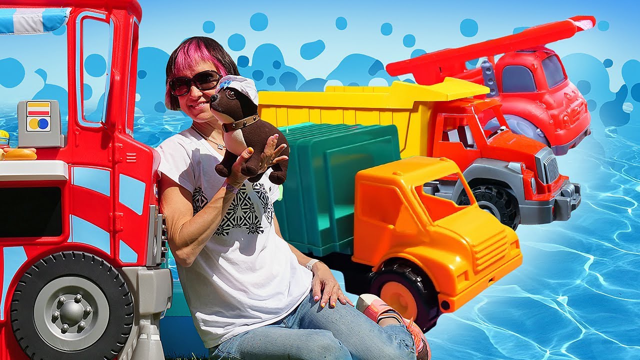 Машинки едут в аквапарк Про машинки новые серии - Видео для детей и Маша Капуки Кануки
