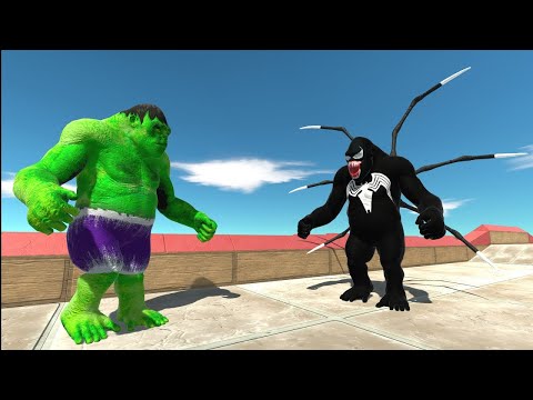 VENOM GORO vs HULK GORO vs SUPERMAN GORO DEATH CLIMB - Animal Revolt Battle Simulator