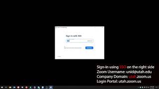 U of U: Zoom Login