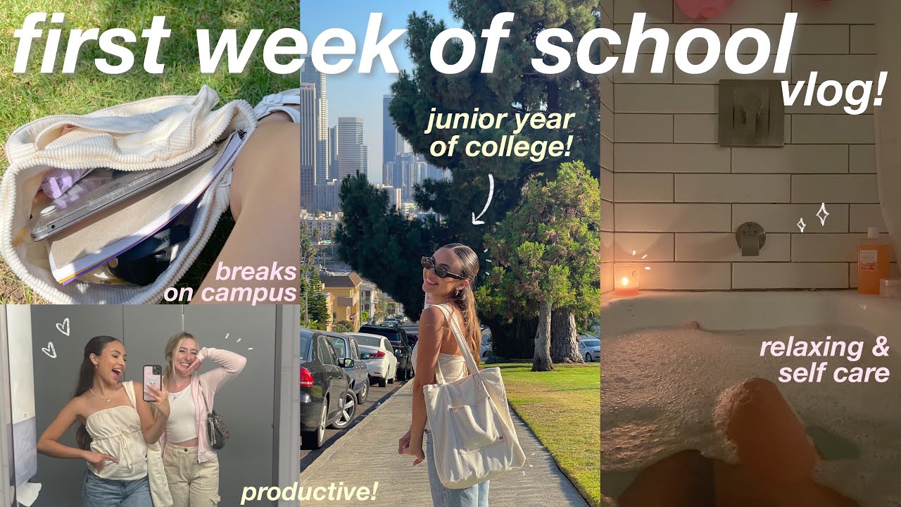 FIRST WEEK OF SCHOOL VLOG! JUNIOR IN COLLEGE ✏️📚💌