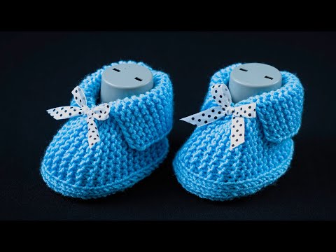 Knitted slippers from 0 to 3-months-old easily and simply!