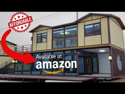 Amazon Tiny Home: Two-Story Prefab Container Home with Rooftop Deck!