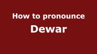 How to pronounce Dewar