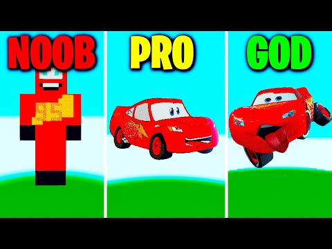 Monster school: NOOB vs PRO vs HACKER: McQueen STATUE HOUSE BUILD CHALLENGE in Minecraft ANIMATION