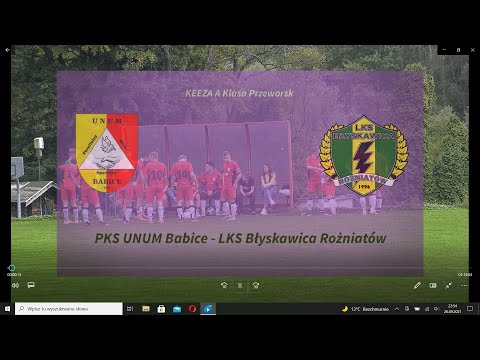 Mecz PKS UNUM Babice -LKS Błyskawica Rożniatów -  rozegrany w dniu 26.09.2021