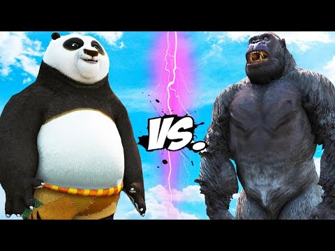 New Gorilla vs Po   Kung Fu Panda #kungfu #panda #gorillatag #5Starpk