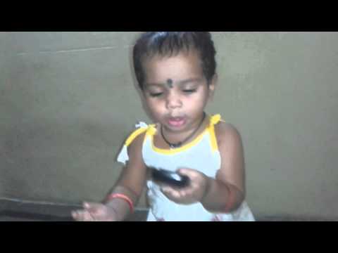 Cute 11 month old Pravasthi talks fluent on phone.