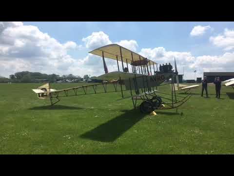 Ground engine run: Avro Triplane
