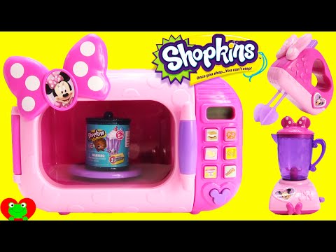 Minnie Mouse Marvelous Microwave with Shopkins Season 4 Food Fair Candy Jar Video