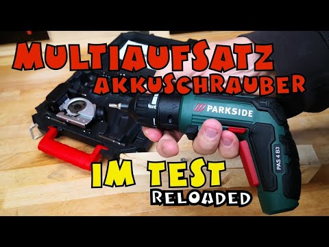 Ausführlich: LIDL - PARKSIDE® Multi Akku Schrauber PAS4 Multiaufsatz SET