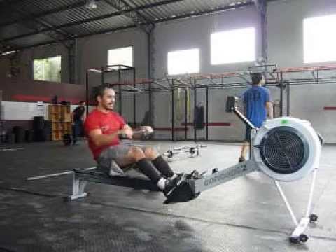 Crossfit row and thrusters