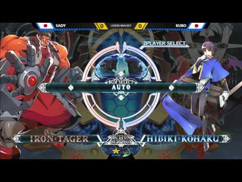 BBCF @ KSB2016 - Sady (Arakune) vs Kubo (Hibiki); Matoi (Kokonoe) vs Tsuji Kawa (Izanami)