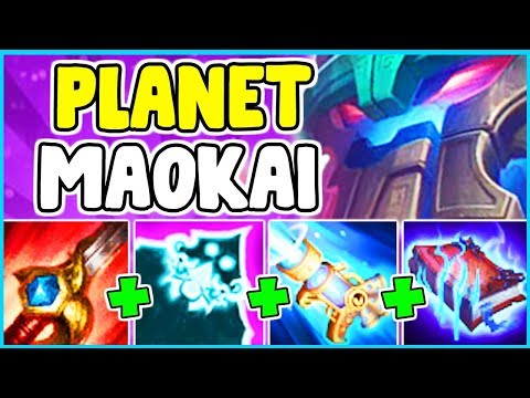 *NEW SKIN* WORLDBREAKER MAOKAI SPOTLIGHT FULL AP ONESHOT PERMA CC BUILD JUNGLE League Of Legends S10