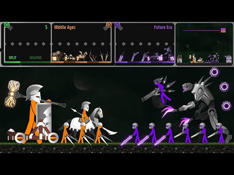 War of The Ages : Middle ages VS Future Era - Stickman & Ragdoll Fight