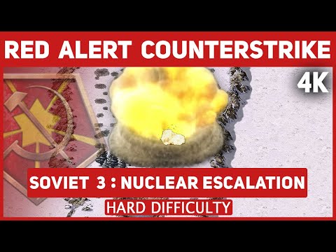 Red Alert Counterstrike Remastered 4K - Soviet Mission: 3 Nuclear Escalation - Hard Difficulty