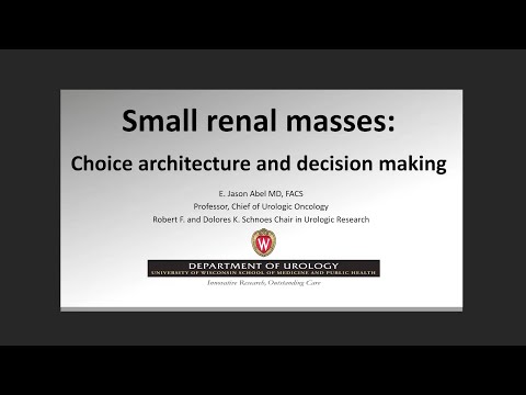 UW Urology Grand Rounds: "Workup of Small Renal Masses" - 1/17/2024