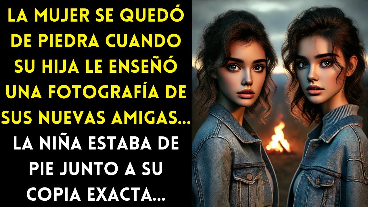 LA MUJER SE QUEDÓ DE PIEDRA CUANDO SU HIJA LE ENSEÑÓ UNA FOTOGRAFÍA. LA NIÑA ESTABA JUNTO A SU COPIA