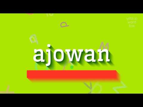 AJOWAN - HOW TO PRONOUNCE IT? #ajowan