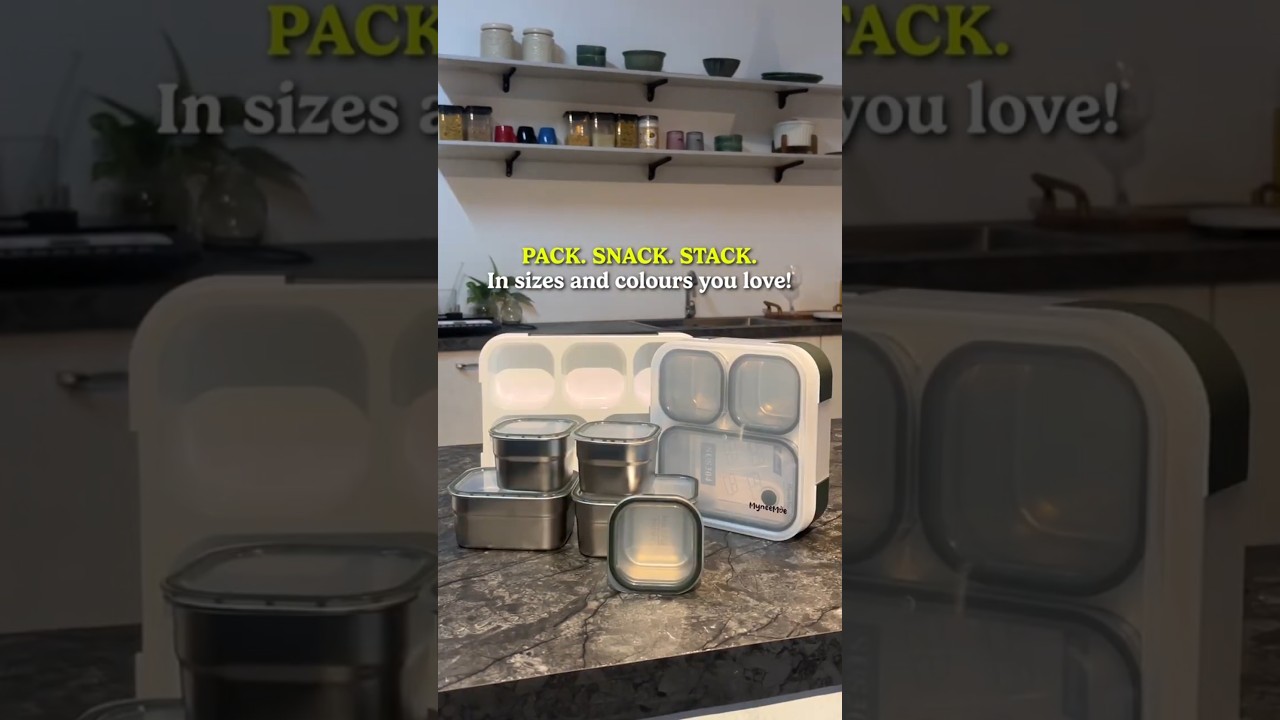 PACK SNACK STACK 🍱 Stylish Bento Lunch Box | Leak-Proof & Durable ⭐ #short #shortsyoutube