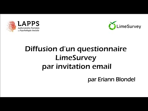 Diffusion d'un questionnaire par invitation (jeton) email.