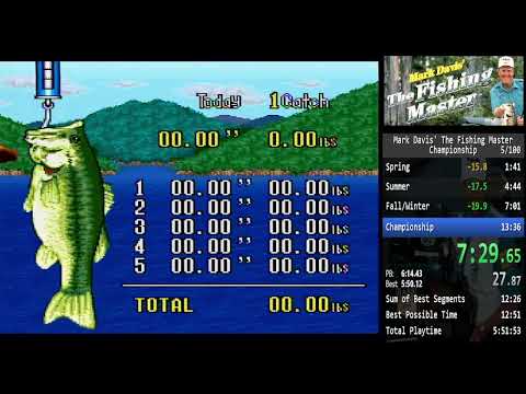 [RTA] Mark Davis' The Fishing Master (SNES) - Championship in 12:22.166ms