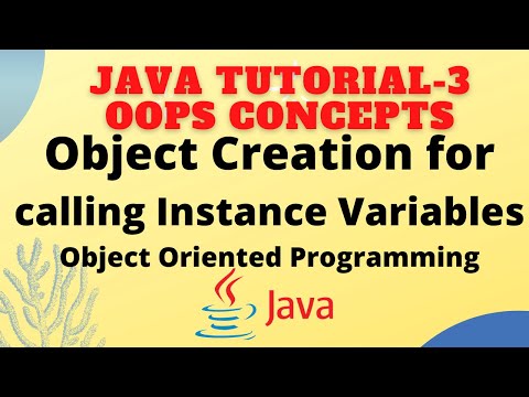 Object Creation For Accessing Instance Variables Java Oops Concepts 3 Instance Variables Java