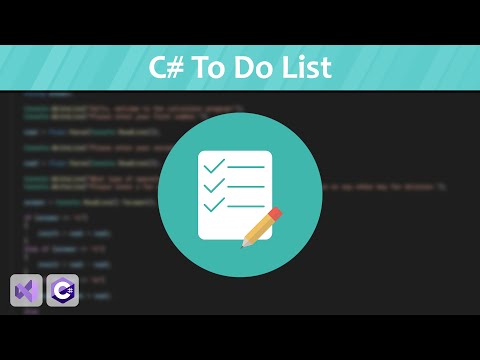 To Do List - C# Beginner Project