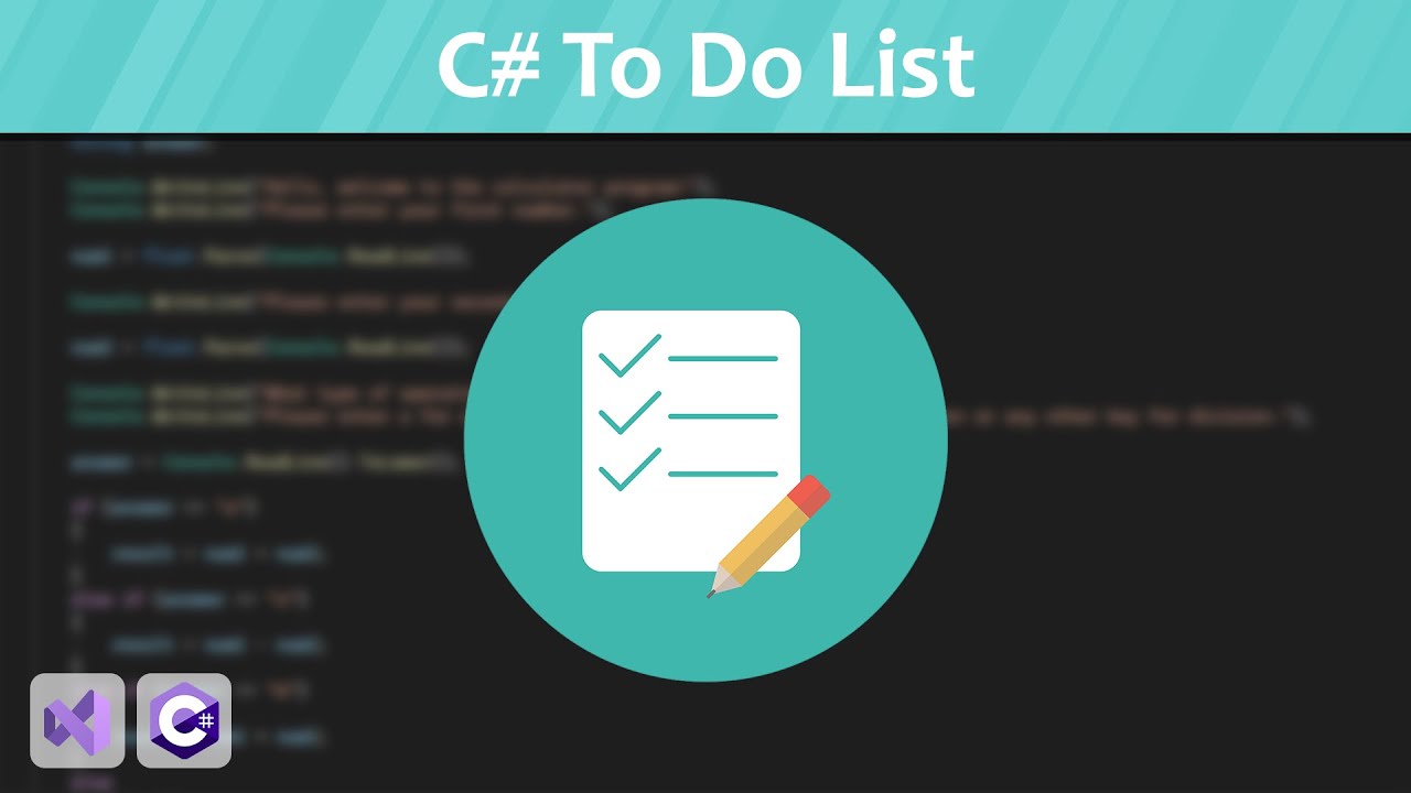 To Do List - C# Beginner Project