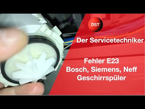 Error E23 Siemens, Bosch, Neff dishwashers