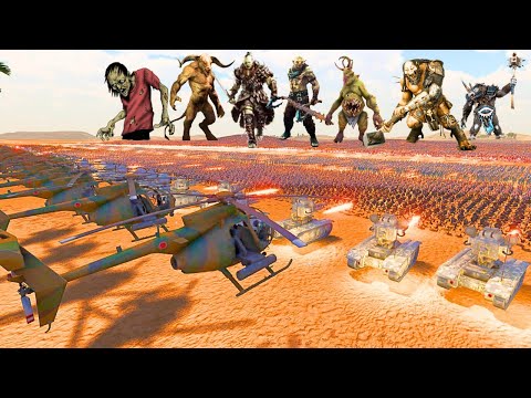 3 MILLION BEASTMEN & ZOMBIES vs HUMANITY LAST DUNGEONS BASE | Ultimate Epic Battle Simulator 2