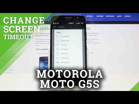 How to Set Screen Timeout in MOTOROLA Moto G5S – Change Blackout Time