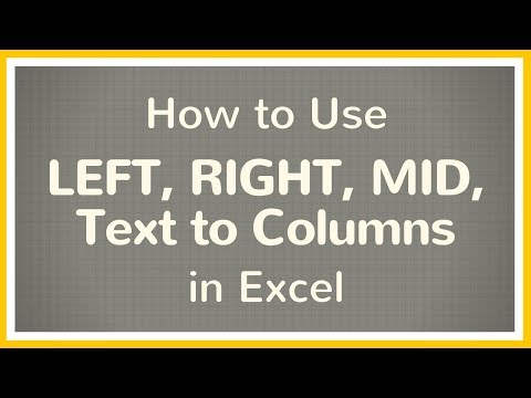 How to extract data from inside a cell in Excel using LEFT, RIGHT, MID or Text to Columns - Tutorial Video