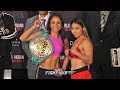 LOUISA HAWTON VS. LORRAINE VILLALOBOS - FULL WEIGH IN & FACE OFF VIDEO