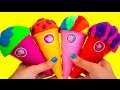 Play Doh Ice creams Unboxing surprise eggs Toys Huevos sorpresa Juguetes