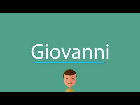 Giovanni pronunciation