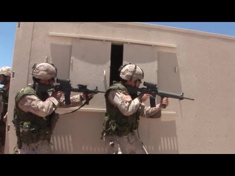 U.S. Marines and Canadian Infantry - Assault Exercise at Combat Town 25