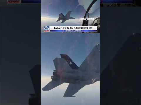 WATCH: Lara Trump takes to the skies in an F-18 fighter jet #foxnews #news #shorts