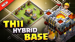 Anti-Air & Anti-Giant Arrow Base 🔥 Best TH11 Hybrid(Trophy/Farm) Base Link