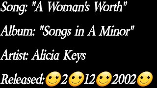 Alicia Keys - A Woman&#39;s Worth (Lyrics)*EXPLICIT