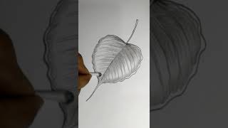 Peepal Leaf (ficus religiosa) For Beginners #shorts #drawing #viral #art #satisfying #creative
