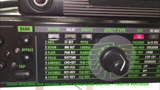 Video thumbnail for ZOOM RFX2000  - VOCODER DEMO by Music Loft