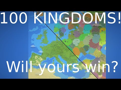 100 KINGDOMS INVADE EUROPE!! Who will you support? Worldbox timelapse (X30 speed)
