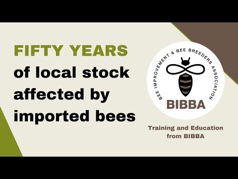 My 50 years experience of imported bees affecting local stock - Peter Jenkins