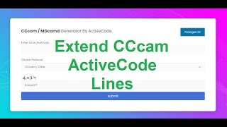 How to extend cccam line using activecode.
