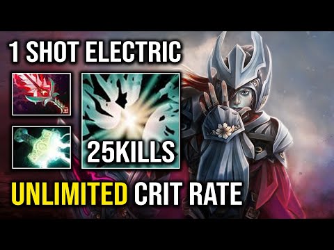 UNLIMITED CRIT RATE 1 Shot Electric Phantom Assassin Brutal Hit Like a Truck Dota 2
