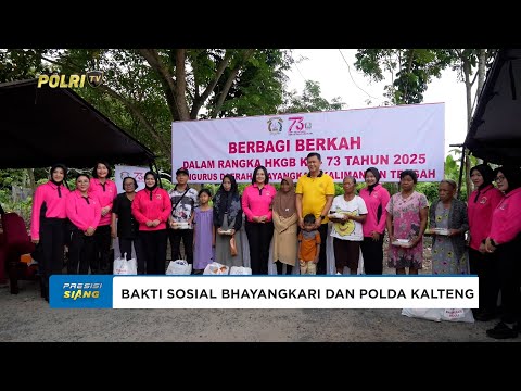 KAPOLDA KALTENG DAN KETUA BHAYANGKARI GELAR BAKTI SOSIAL DI TK KASIH KURNIA SAMBUT HKGB KE-73
